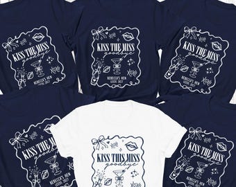 Personalisierte Hen Party Shirts 'Kiss The Fräulein Auf Wiedersehen' Braut & Team Passende benutzerdefinierte Bachelorette Outfit Brautdusche Tops