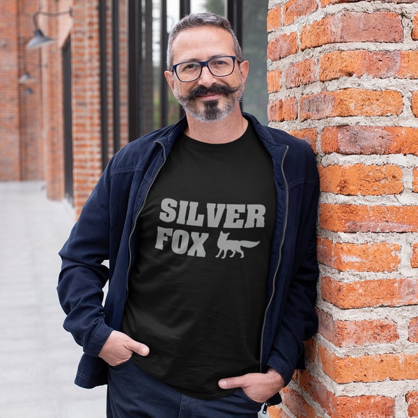 Silver Fox - Mens/Adults Novelty Tshirt - Funny/Joke/Gift/Fancy Dress/Present/Retirement/Leaving Gift/Birthday