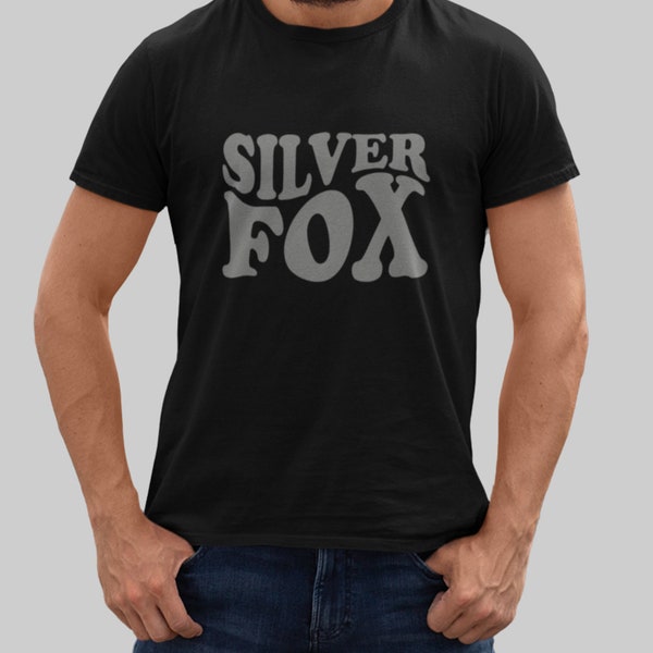 Silver Fox - Mens/Adults Novelty Tshirt - Funny/Joke/Gift/Fancy Dress/Present/Retirement/Leaving Gift/Birthday WAVY DES2