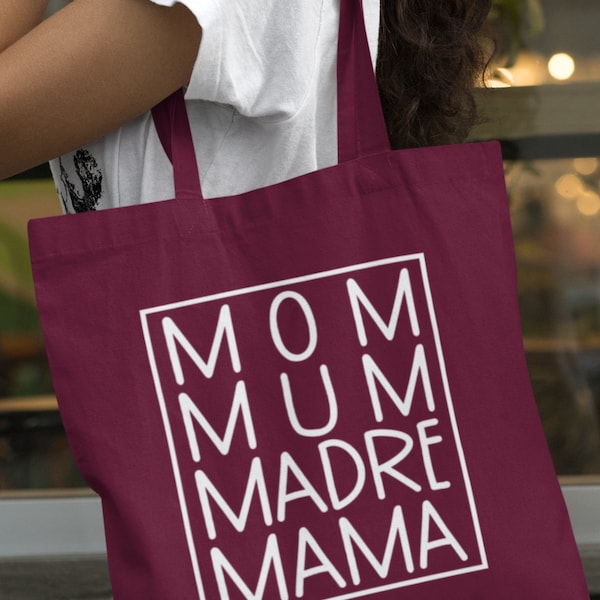 Mom Mum Madre Mama Lightweight Tote Bag, Mum Gift, Mother's Day, Mum Bag, Mama Bag, Gift For Mum, Mom Gift, Mother's Day Gift Idea