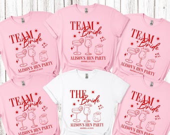 Personalised Hen Party T shirts Team Bride Bridal Party Shirts Personalised Matching Tribe Bachelorette Hen Party Tops Bride To Be Custom