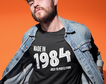 Made in Custom Year Mens/Adults Novelty Tshirt Personalised Birthday Shirt Year T-Shirt Milestone Keepsake Shirt Aged To Perfection