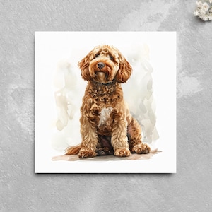 Labradoodle-wenskaart, leuke krabbelkaart, verjaardagskaart voor vriend of familielid, hondenliefhebberkaart, hondenuitlater hondenkaart puppy