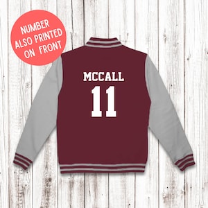 Scott McCall 11 Wolf Teen Adult Varsity College Contrast Jacket Hoodie Teenwolf