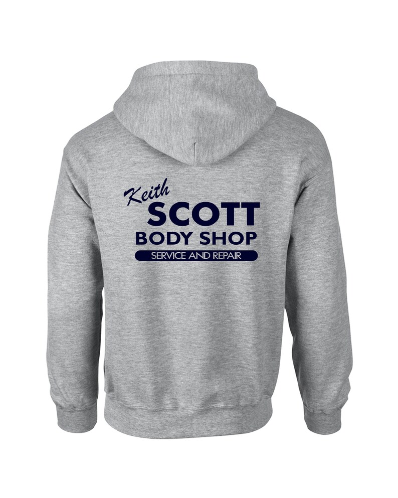 Keith Scott Body Shop One Tree Hill Inspired Adult Grey Hooded Etsy