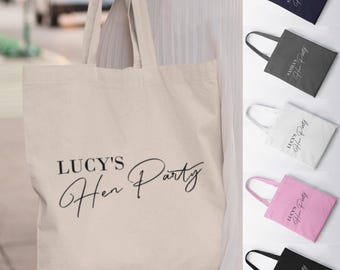 Personalised Hen Party Tote Bag Name Bride Hen Do Bachelorette Wedding Honeymoon Reusable Bag Bride To Be Wife Bridal Party Bridal Shower