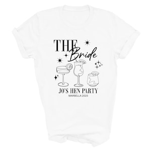 Personalised Hen Party T shirts Team Bride Bridal Party Shirts Personalised Matching Tribe Bachelorette Hen Party Tops Bride To Be Custom image 6