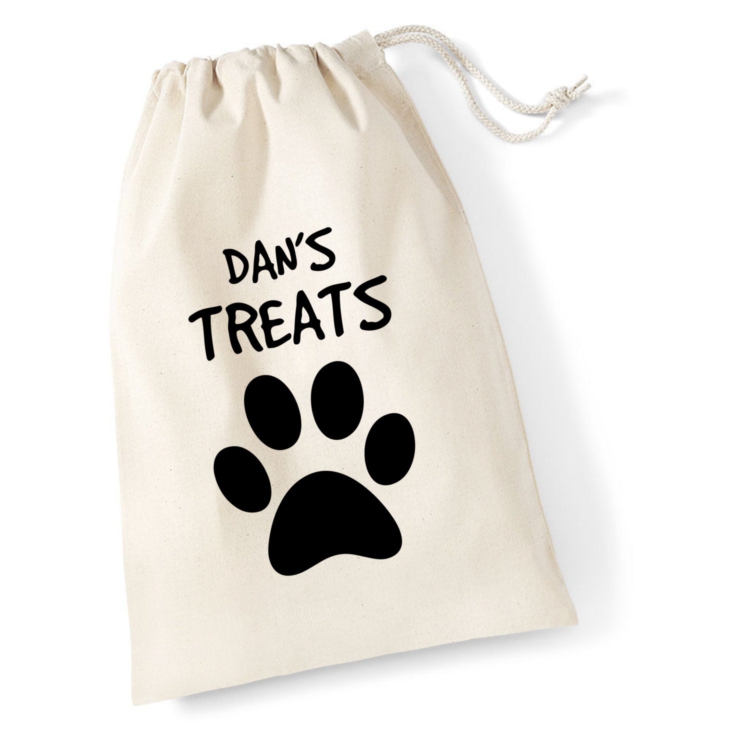paw print drawstring bag