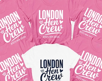 Personalised London Hen Party T shirts Team Bride Bridal Party Shirts Themed Bachelorette Hen Party Top Bride To Be Crew