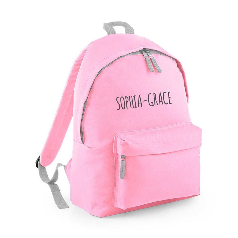 Personalised Kids Adult PINK Backpack 
