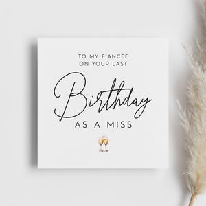 Verlobte Geburtstag Als Fräulein Geburtstag Grußkarte Quadratische Karte Frau Zu Sein Braut Zu Sein Wifey Partner Freundin Hochzeit Für Verlobte