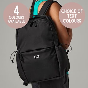 Personalised Backpack, Monogram Gym Bag, Weekend Bag, Monogram Backpack, Dance Studio, Travel Bag, Recycled Polyester Laptop Gym Bag
