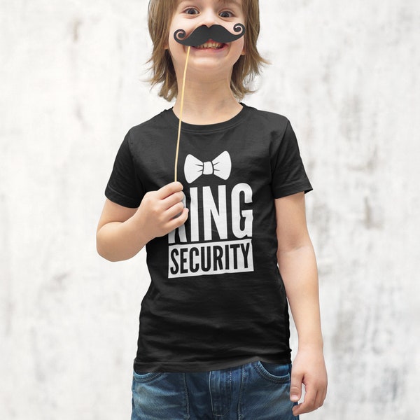 Ring Security Kids Toddler T-Shirt Unisex Boy Baby Child Party Celebration Outfit Wedding Ring Bearer Son Page Boy