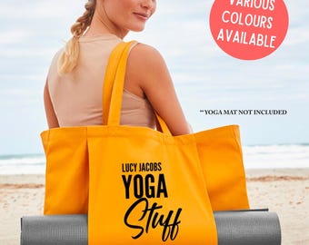 Personalisierte Name Yoga Sachen Bio Yoga Einkaufstasche, Benutzerdefinierte Yoga Tasche, Yoga Matte Tasche, Pilates Tasche, Meditation Tasche