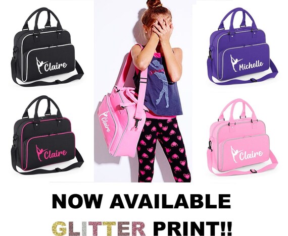 girls personalised dance bag