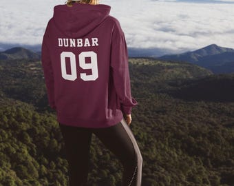 Liam Dunbar Inspired Wolf Teen Adult Hooded Sweatshirt With Print on Rear Only Hoodie