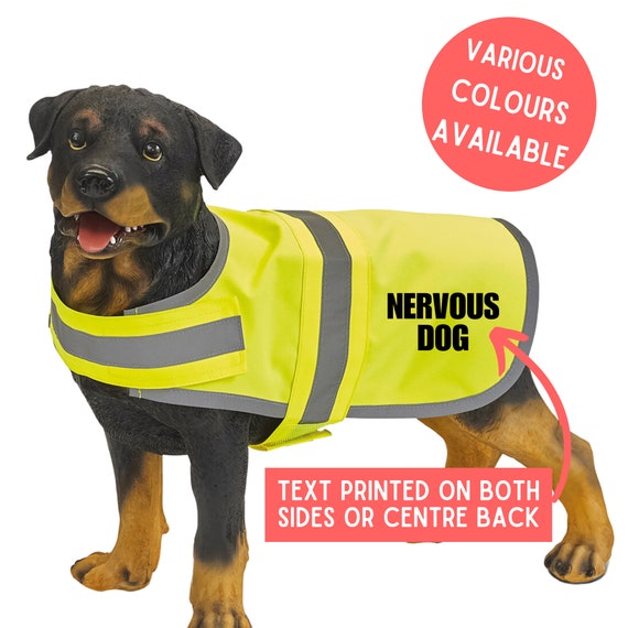 Nervous Dog Hi Vis Dog Vest Pet Vest Hi Visibility Dog Walking Vest Safety Hi Viz Pet Vest Gift for Dog Dog Walking Idea Reflective Vest Etsy Canada