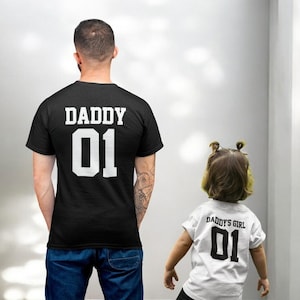 Daddy Daddy&#39;s Girl Father Daughter Matching T-shirt Parent Child Twinning Dad Girl Fancy Dress New Baby Father&#39;s Day