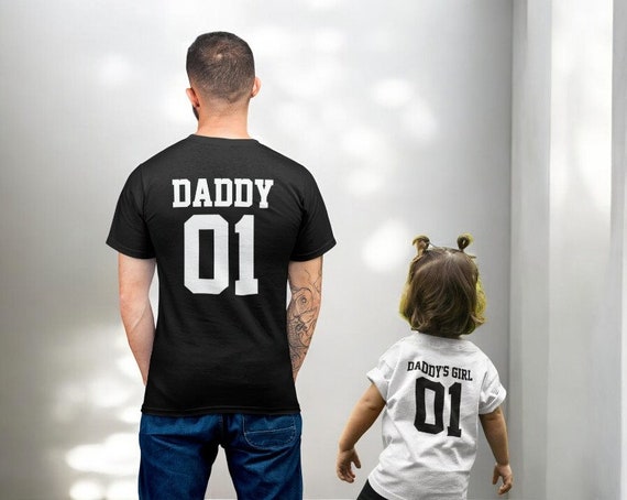 Daddy Daddy s Girl Vader Dochter Bijpassend T shirt Ouder kind Jumelage Dad Girl Fancy Dress Nieuwe baby Vaderdag Etsy Nederland