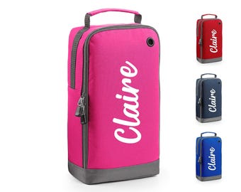 Bolsa personalizada para zapatos con nombre en letra cursiva. Bolsa para botas, equipo deportivo, bolsa para equipo escolar, club, zapatos para partidos de fútbol, zapatillas deportivas.