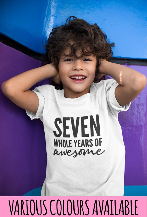 Kids Kids Happy 7th Birthday Seven Year Old Celebration T Shirt Kids Kids Happy 7th Birthday Seven Year Old Celebration T Shirt