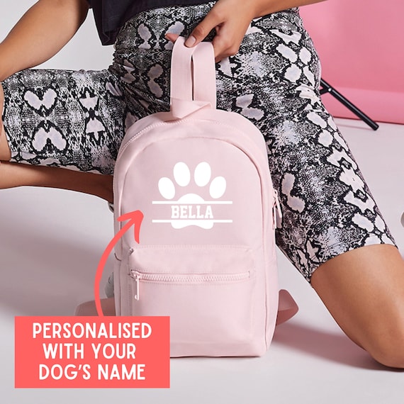 Personalised Dog Backpack Dog Rucksack Doggy Daycare Bag Doggy Backpack Pet Backpack Dog Travel Bag Custom Dog Name Bag Dog Gift Bag Etsy Canada