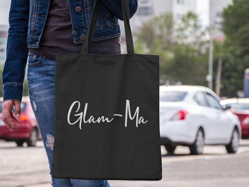 Glam-Ma Grandma Lightweight Cotton Tote Bag Gran Granny Tote Gift Nanny Nan Nana Nanna Grandparent Gift image 3