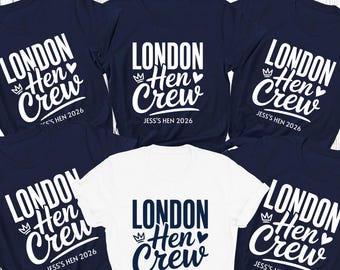 Personalised London Hen Party T shirts Team Bride Bridal Party Shirts Themed Bachelorette Hen Party Top Bride To Be Crew
