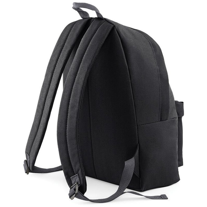 Personalised Kids Adult BLACK Backpack Childrens Custom School Bag Rose Gold D2