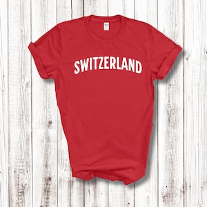 Switzerland Adult Tshirt Country Sport Support Patriotic Unisex Shirt Men Women Swiss Shirt Football Soccer Costume Fancy Dress