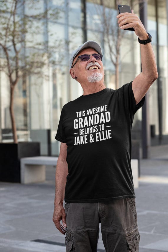 Wrappiness Personalized T Shirts Grandpa Claus Christmas - Personalized Custom T Shirt - Birthday, Loving, Funny Gift For Grandfather/Dad/Father, Husband, Grandparent Grandpa Personalized Shirt