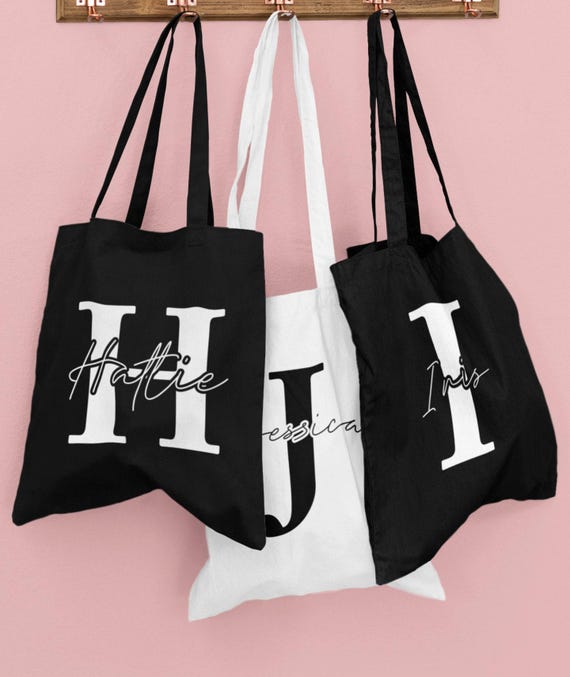 Zeayebsr Personalisierte Baumwolltasche Mit Buchstaben – Individuelle Kosmetiktasche Mit Monogramm, Geschenk Für Mama, Freundin, Schwester