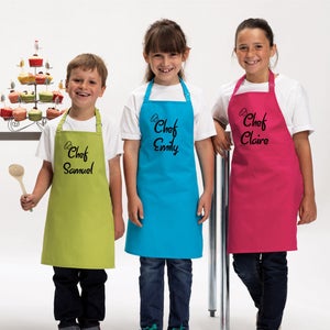 Personalised Kids Childrens Chef Name Apron Baking Cooking Novelty Gift Child Personalized Custom Baking Cookery Fan image 3