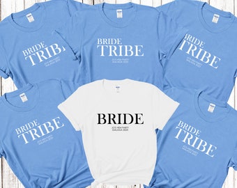 Custom Personalised Hen Party T shirts BRIDE TRIBE Bridal Party Shirts Personalised Matching Tribe Bachelorette Hen Party Tops Bride To Be 9