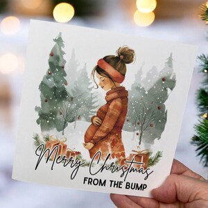 Vrolijk kerstfeest van de hobbel kerstkaart, kaart aanstaande ouder, baby hobbelkaart, zwangerschapskaart, vader te worden kaart, nieuwe baby kerst 2