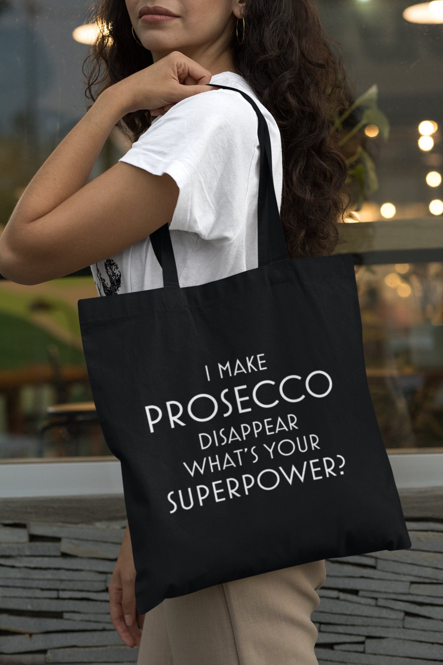 Prosecco shop tote bag