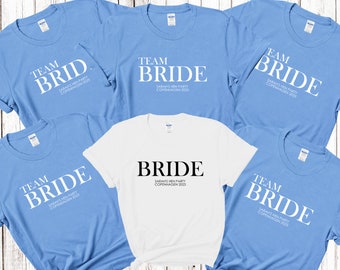 Custom Personalised Hen Party T shirts Team Bride Bridal Party Shirts Personalised Matching Tribe Bachelorette Hen Party Tops Bride To Be 7