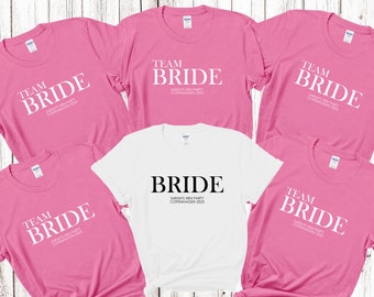 Personalised Hen Party T shirts Team Bride Bridal Party Shirts Personalised Matching Tribe Bachelorette Hen Party Tops Bride To Be Hen Do