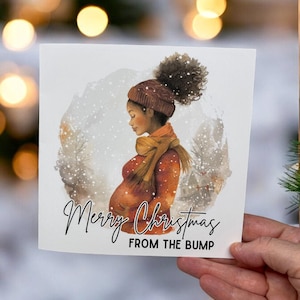 Vrolijk kerstfeest van de hobbel kerstkaart, kaart aanstaande ouder, baby hobbelkaart, zwangerschapskaart, vader te worden kaart, nieuwe baby kerst 3
