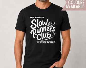 Slow Runners Club T-Shirt, lustiges Lauf-T-Shirt, Jogger Geschenk, Marathon-Trainings-Shirt, Unisex-Läufer-Top