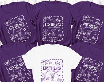 Personalisierte Hen Party Shirts 'Kiss The Fräulein Auf Wiedersehen' Braut & Team Passende benutzerdefinierte Bachelorette Outfit Brautdusche Tops
