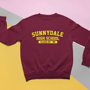 Sunnydale High Class of 99 Adult Unisex Crew Neck Sweatshirt Buffy Vampire Mens Sweatshirt Ladies Fan Slayer Retro College image 2