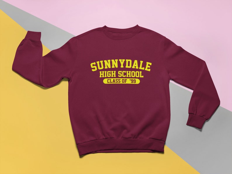 Sunnydale High Class of 99 Adult Unisex Crew Neck Sweatshirt Buffy Vampire Mens Sweatshirt Ladies Fan Slayer Retro College image 2