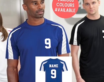 Erwachsene personalisiertes Fußball-Stil-Sport-Shirt, benutzerdefinierter Name & Nummer-Kit