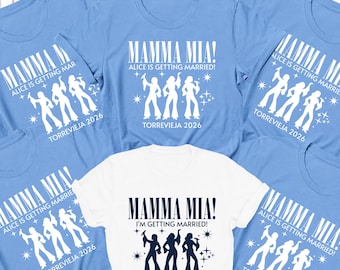 Gepersonaliseerde vrijgezellenfeest T-shirts Mamma Mia bruids partij shirts gepersonaliseerde bijpassende stam vrijgezellenfeest tops disco team team bruid