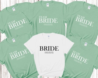 Personalised Hen Party T-shirts Team Bride Custom Name Bridal Party Shirts Personalised Matching Bachelorette Hen Party Tops Bride To Be