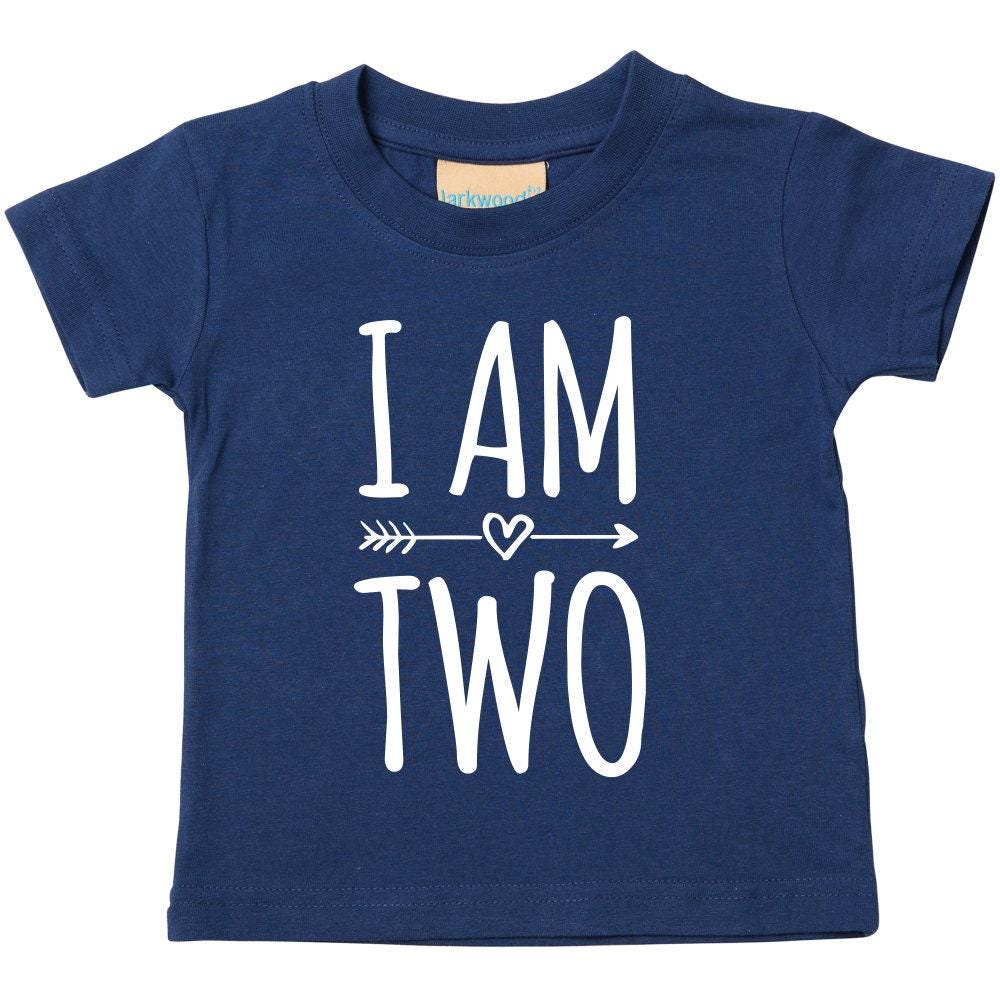 I Am Two Unisex Kids T-shirt Birthday 2nd Birthday Gift Party Child ...