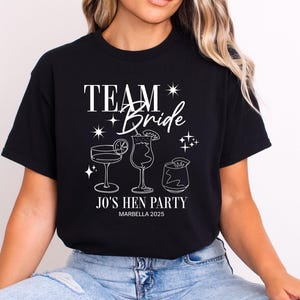 Personalised Hen Party T shirts Team Bride Bridal Party Shirts Personalised Matching Tribe Bachelorette Hen Party Tops Bride To Be Custom Team Bride