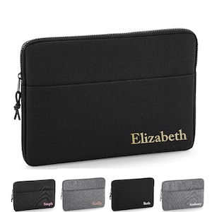 Gepersonaliseerde naam laptoptas van 13 of 15 inch, teksthoek D3 Cas, laptoptas, laptoptas met naam, aangepaste laptoptas, universiteit