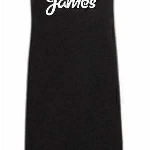 Personalised Kids Childrens Chef Name Apron Baking Cooking Novelty Gift Child Personalized Custom Baking Cookery Fan Black - White Text